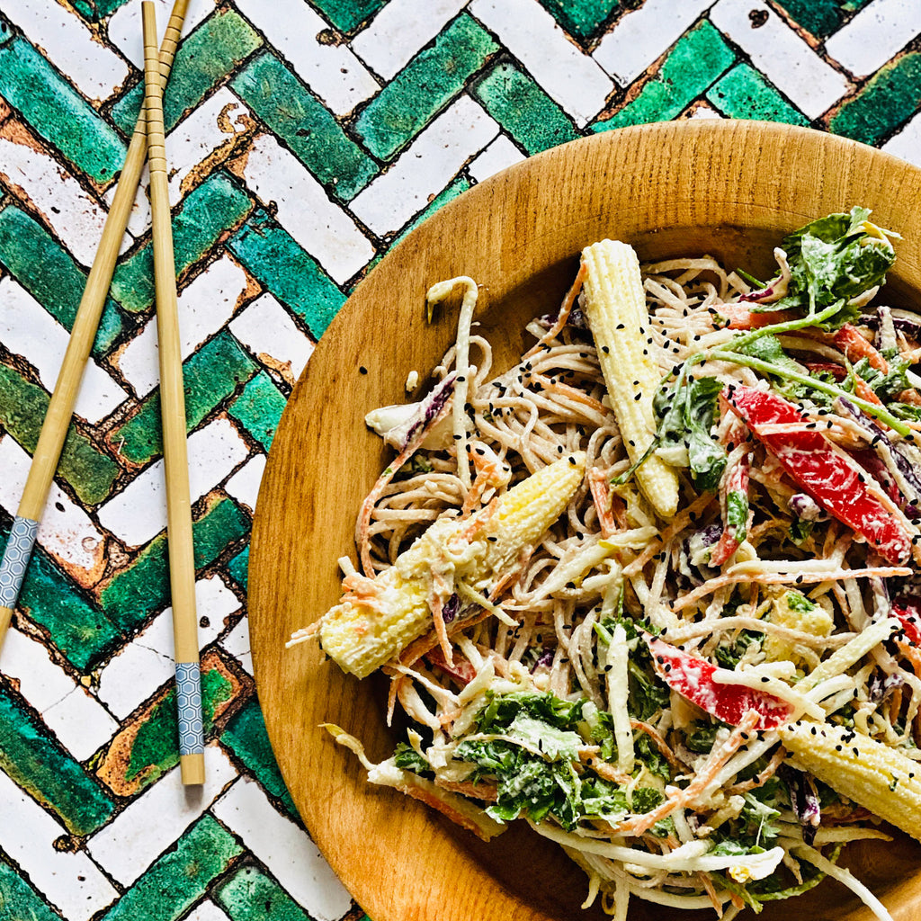 Cashew Coconut Cardamom Nut Butter Noodle Salad