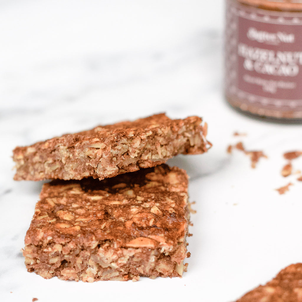Hazelnut & Cacao Nut Butter Flapjacks Recipe | Butter Nut of London