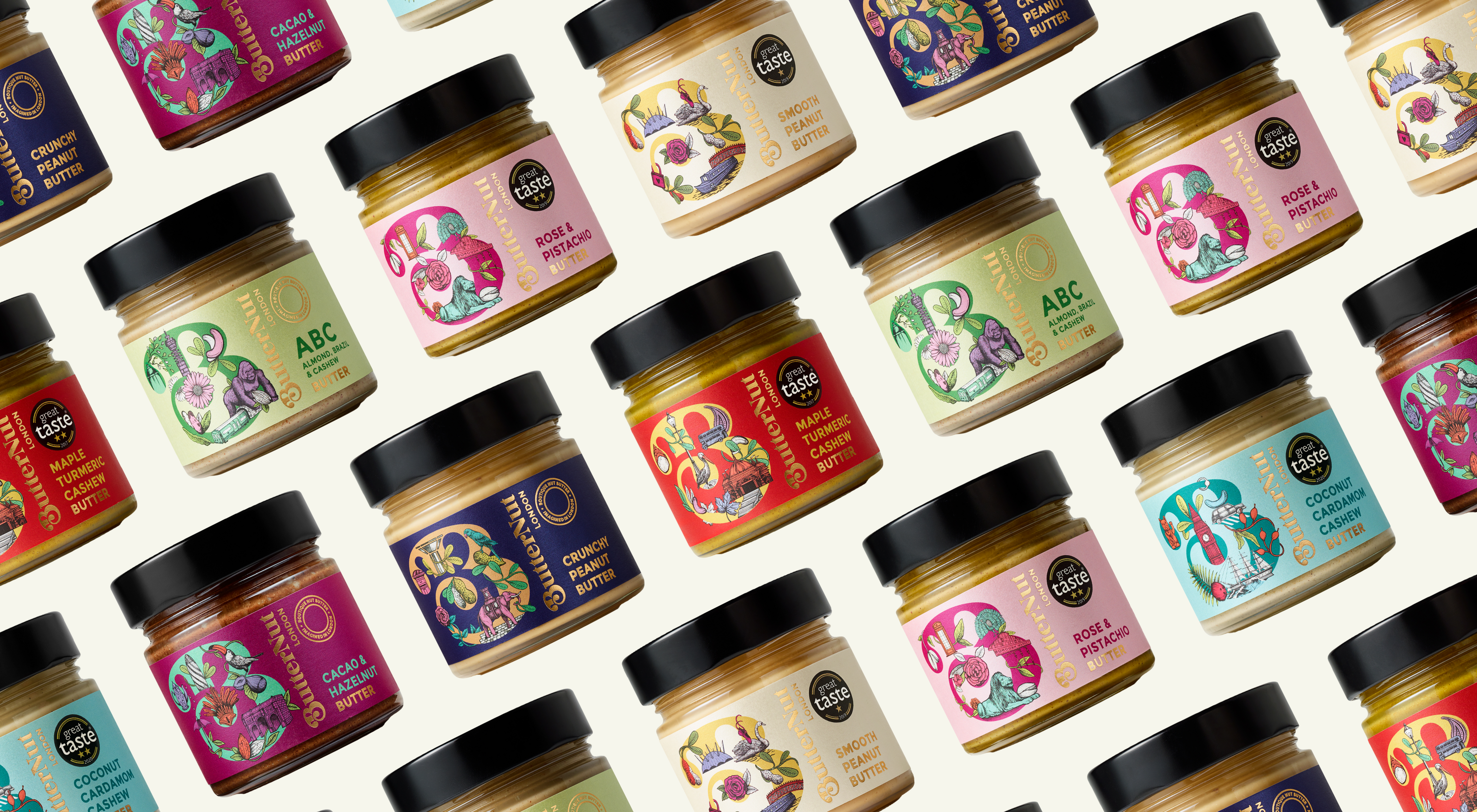 Bundle of all of ButterNut of London's varieties of nut butters.